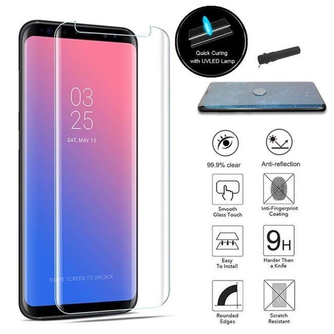 گلس UV سامسونگ UV Curve Glass Samsung Galaxy S8 UV Nano Glass Samsung Galaxy S8 PLUS